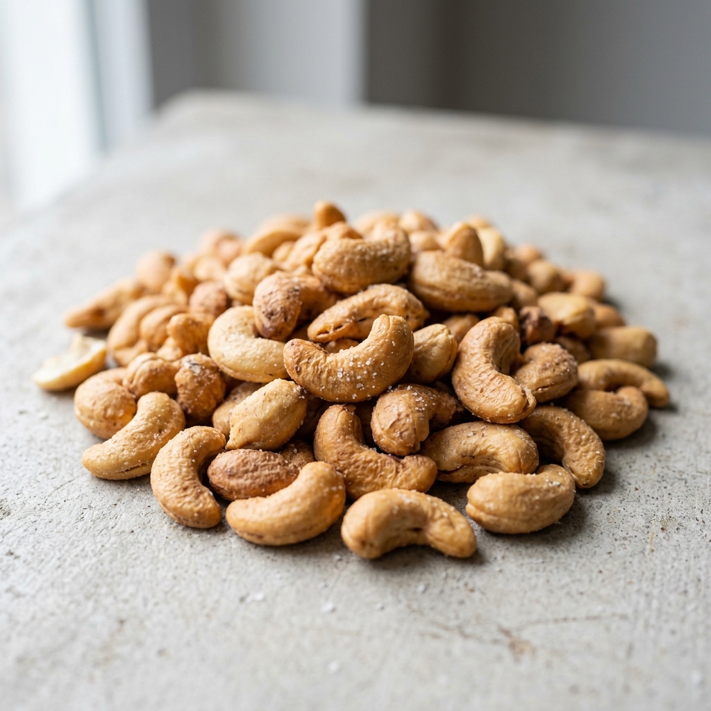Ristede og saltede cashewnødder – Genereret billede