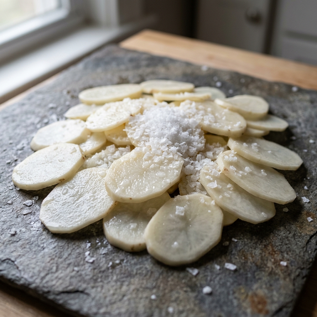 Salt og eddike chips – Genereret billede