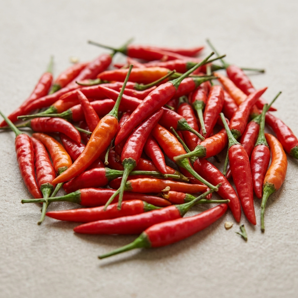 Thailandske røde chili – Genereret billede