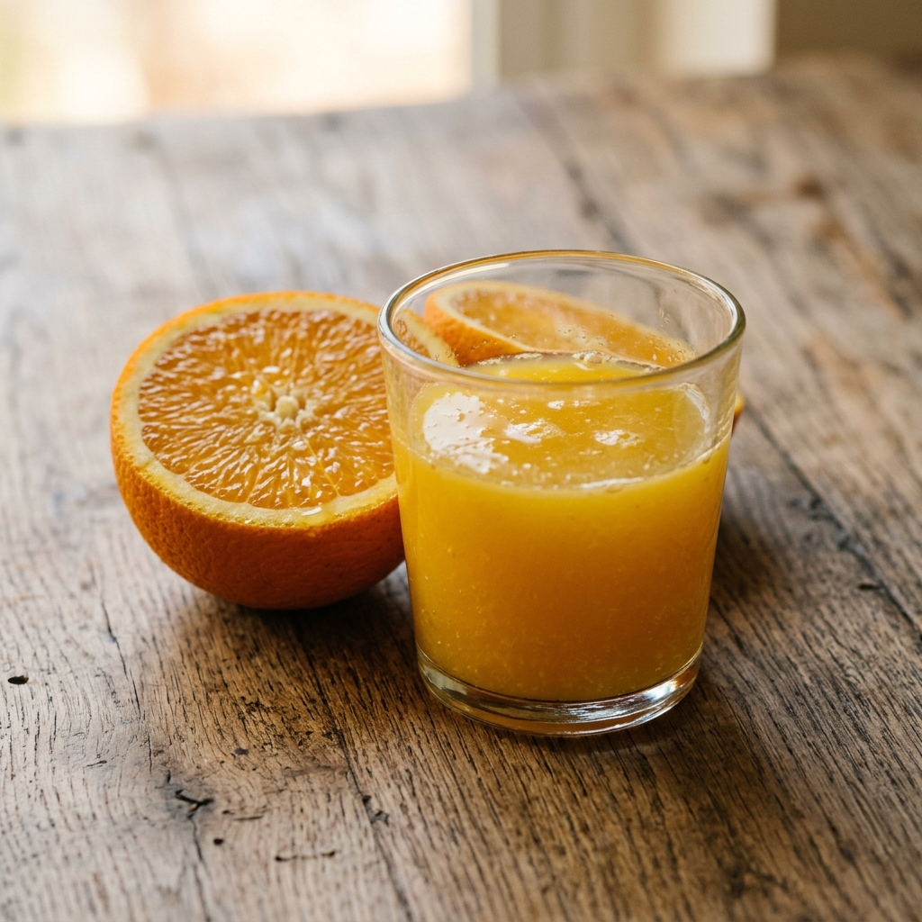 friskpresset appelsinsaft – Genereret billede