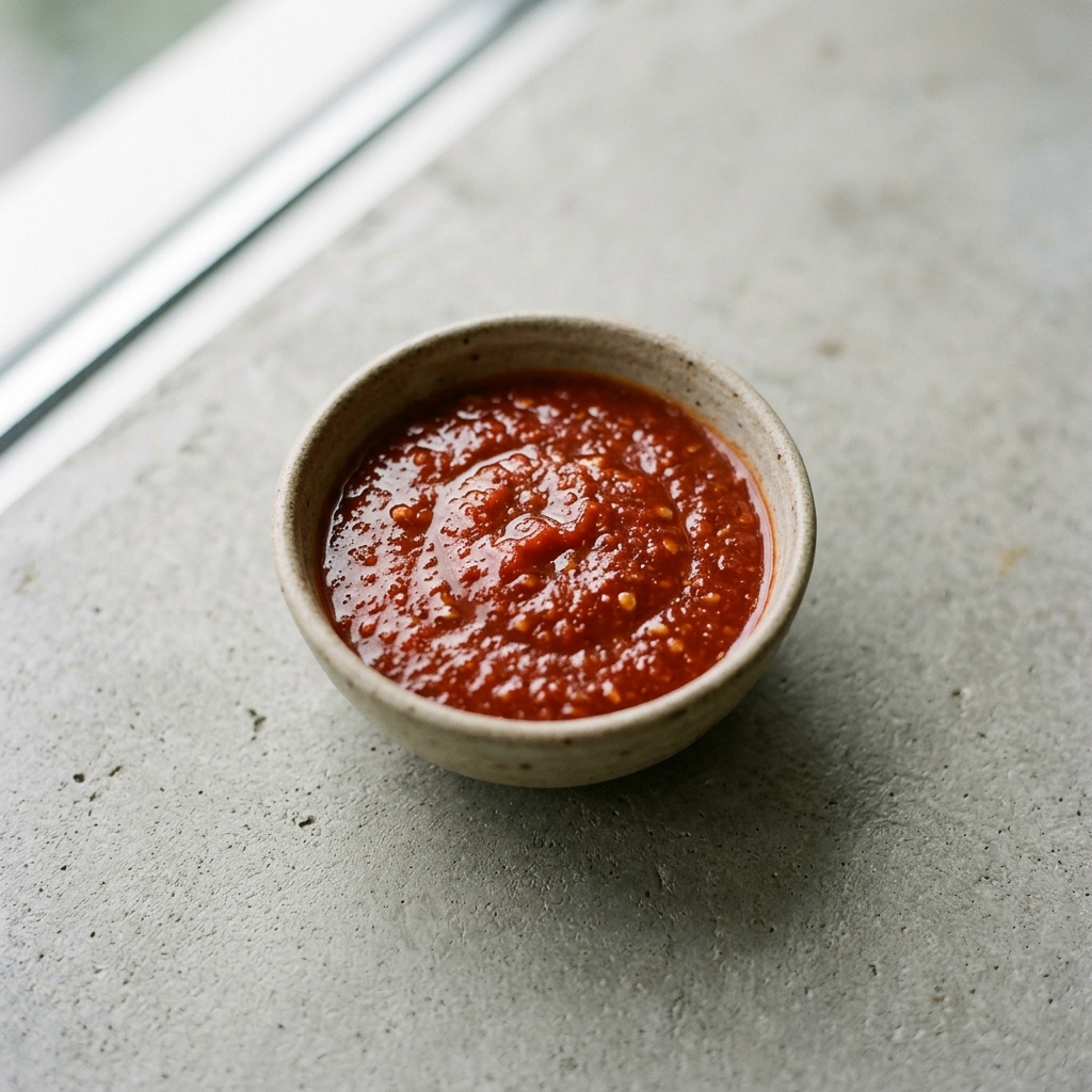 Srirachasauce – Genereret billede