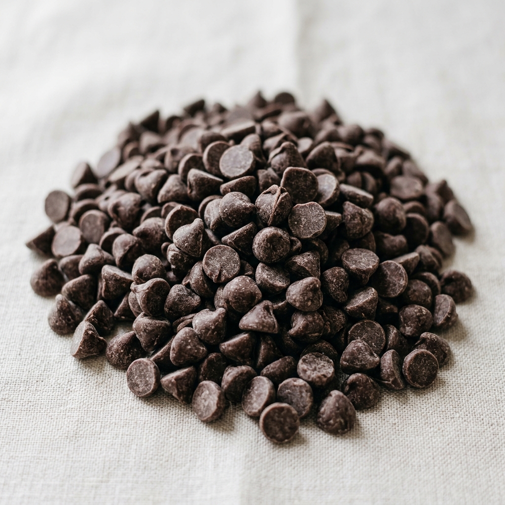 Mørke chokoladestykker – Genereret billede
