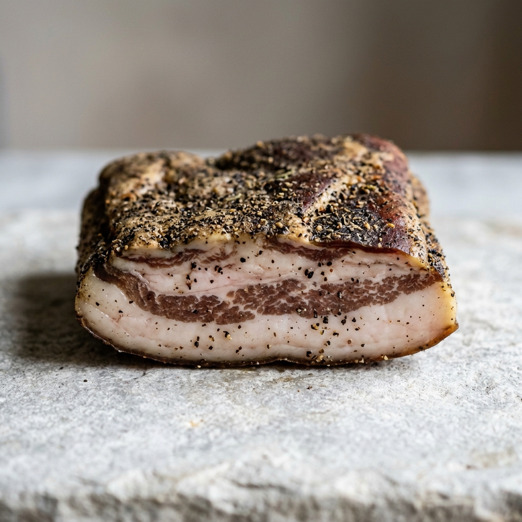 Guanciale i tern – Genereret billede