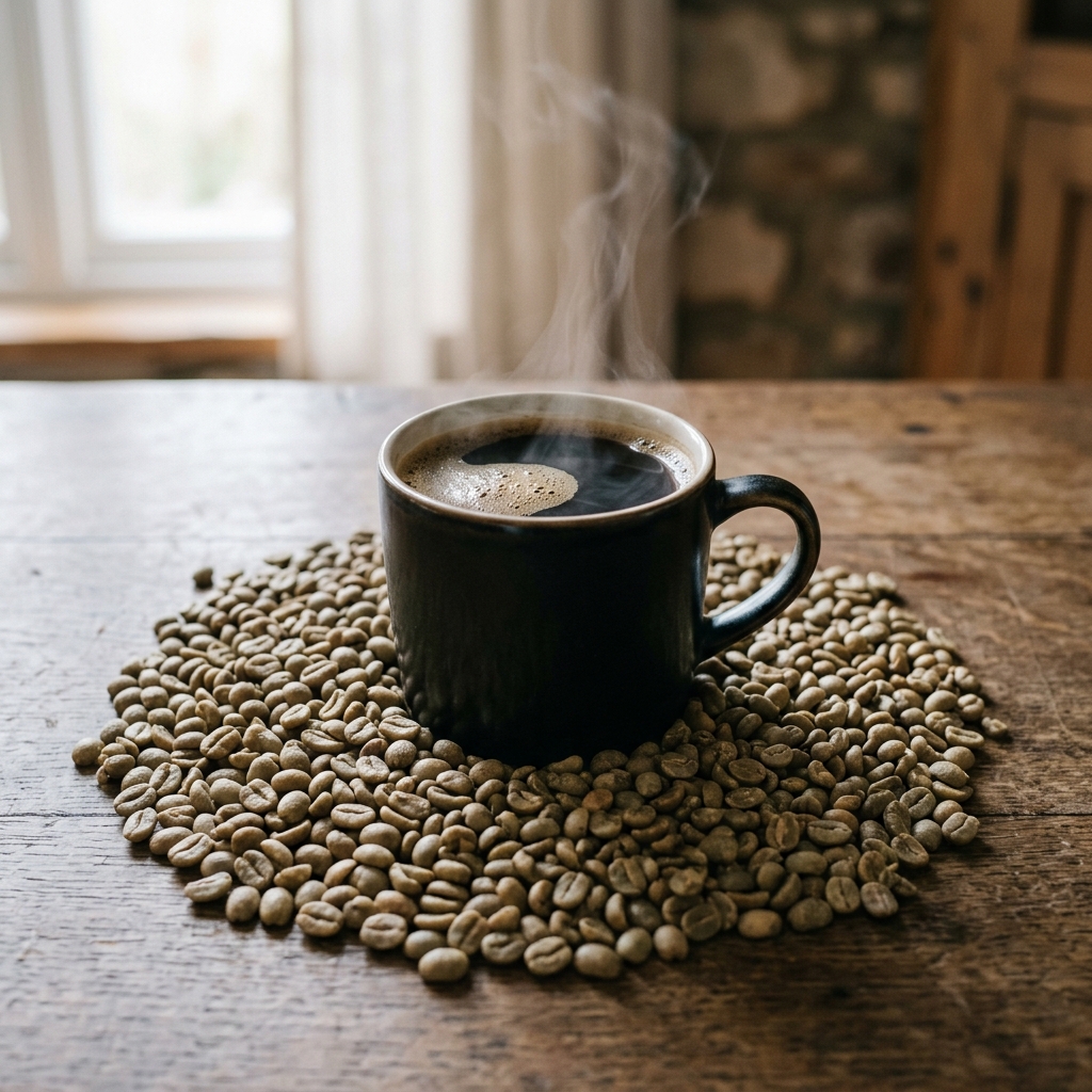 Varm kaffe – Genereret billede