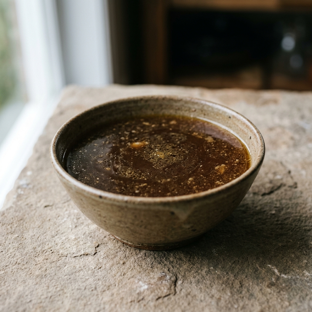 Lavesaltet oksebouillon – Genereret billede