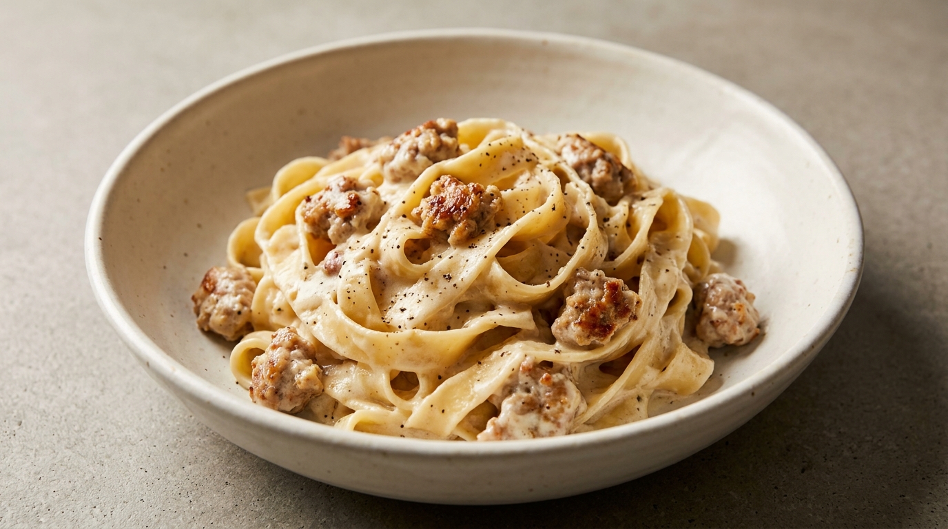 Pølsepasta (pasta alla norcina)