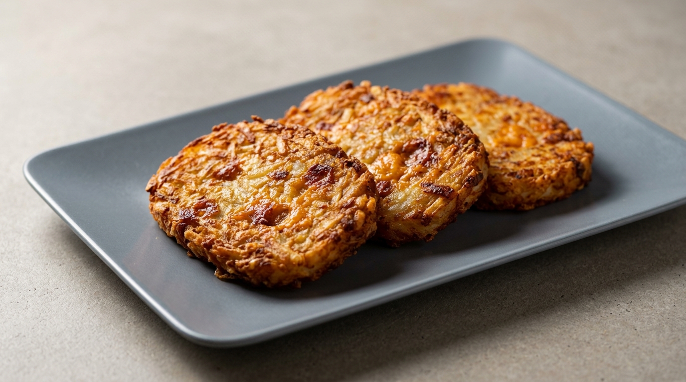 Sprøde ostet hashbrowns