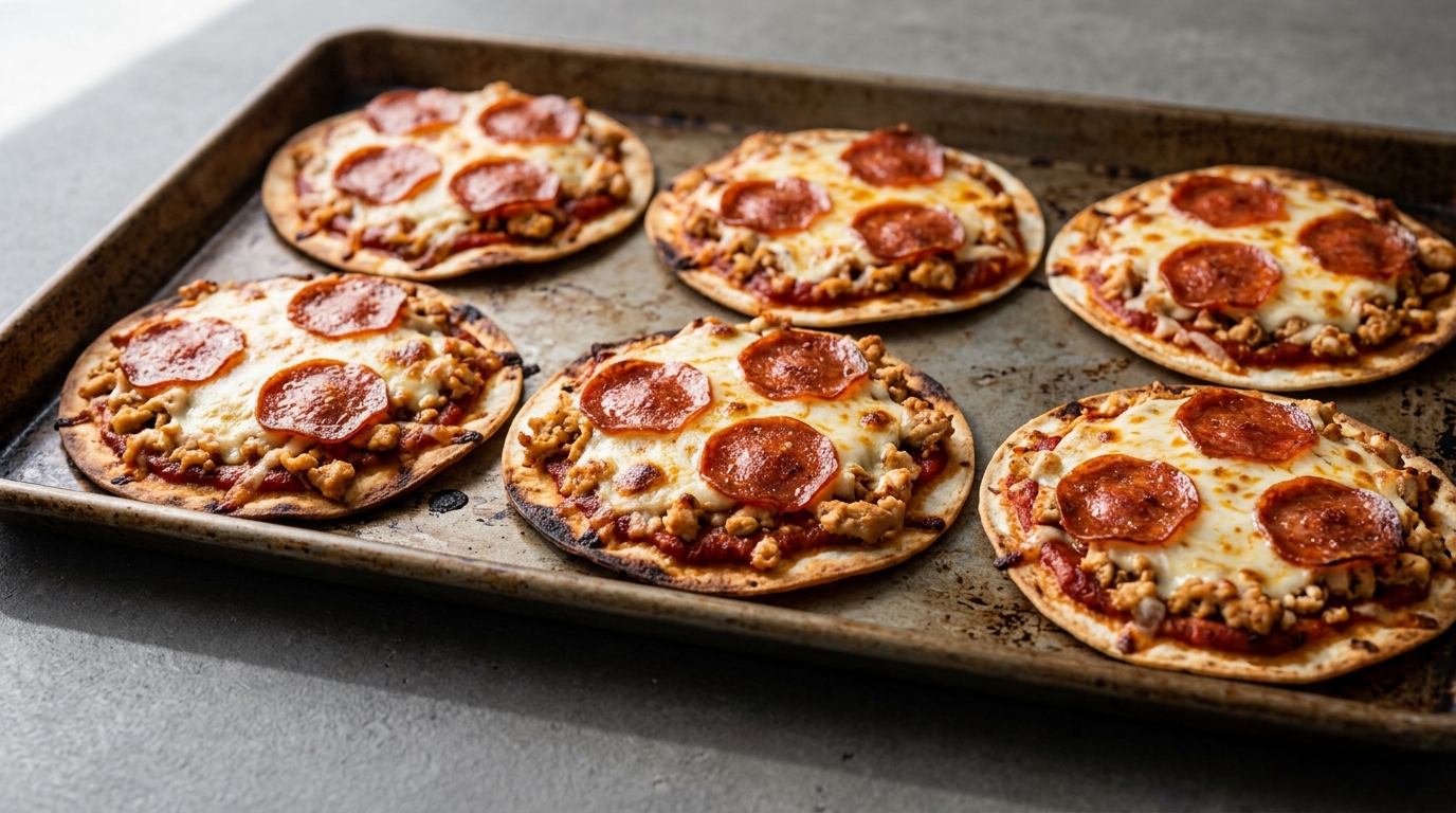 Proteinrige smashed chicken-pizzaer