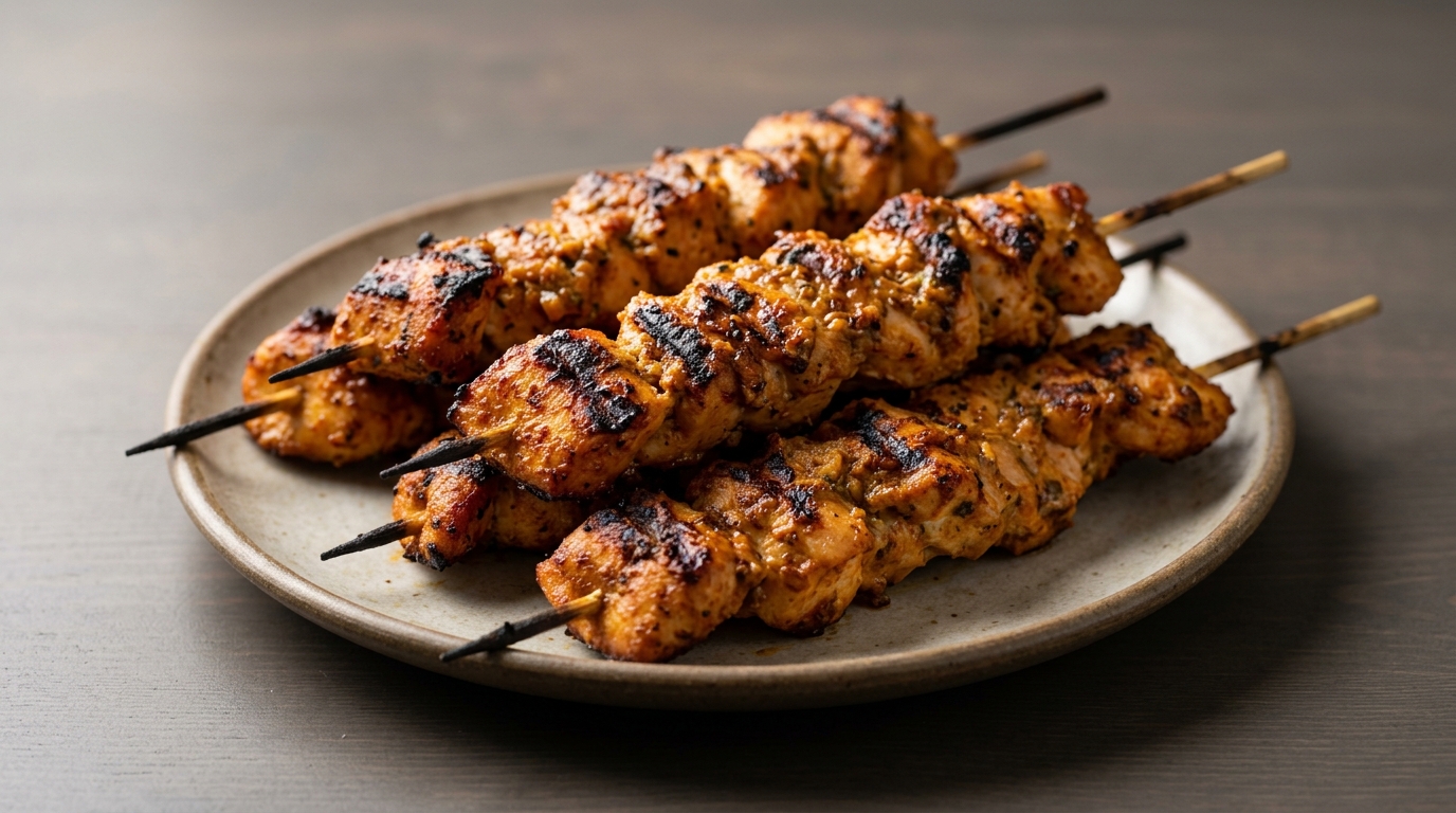 Møre og saftige grillspyd med kylling