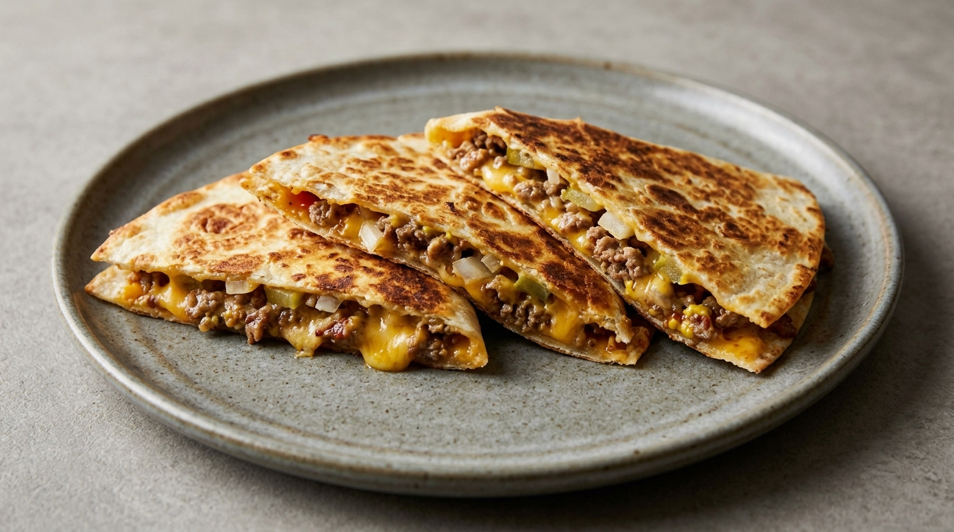 Cheeseburger-quesadillas