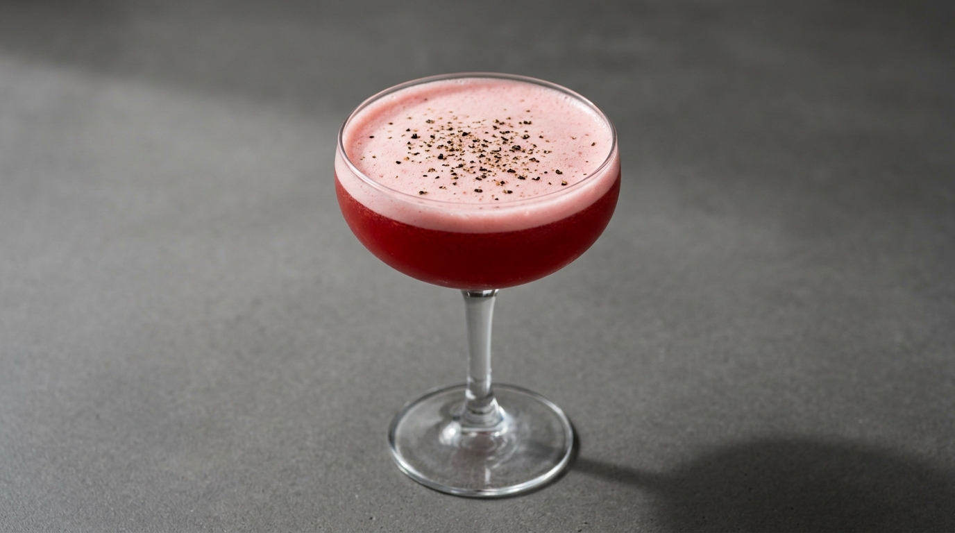 Jordbær-basilikum gimlet
