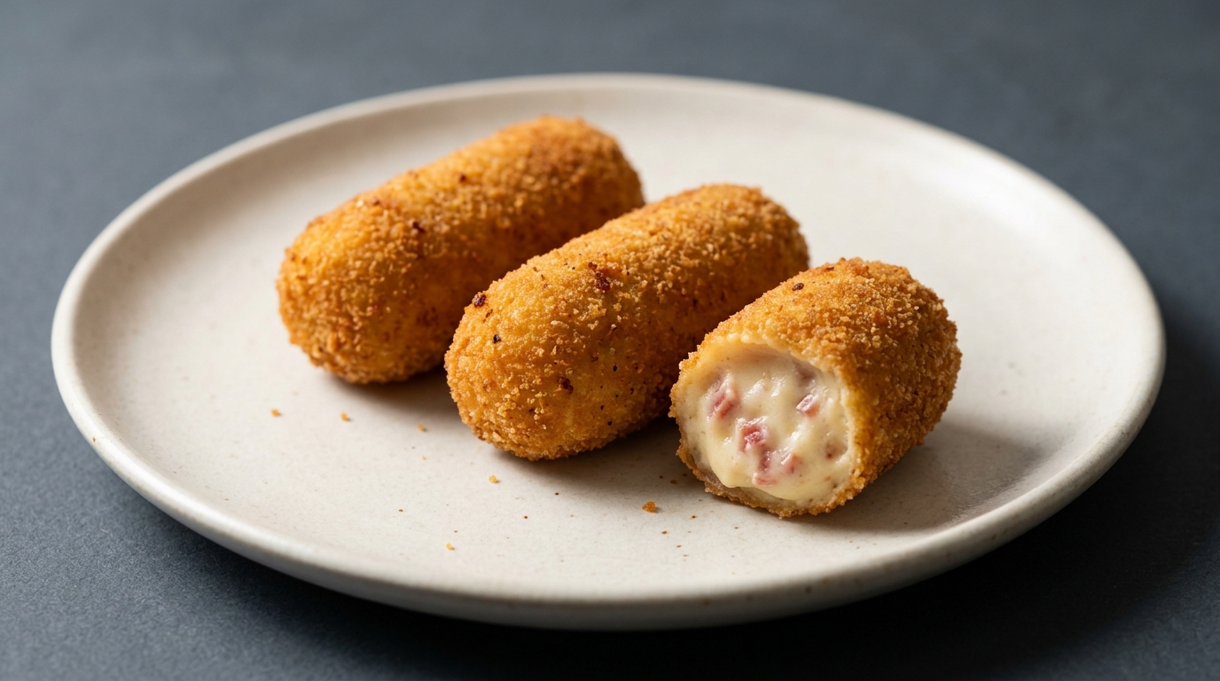 Croquetas de jamón serrano - traditionelle spanske skinke-croquetas