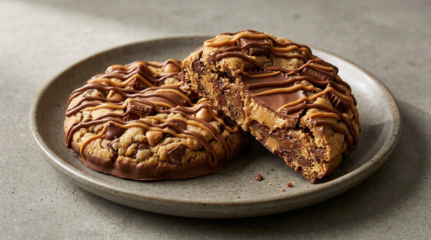 Reese’s fyldte småkager med chokoladebund