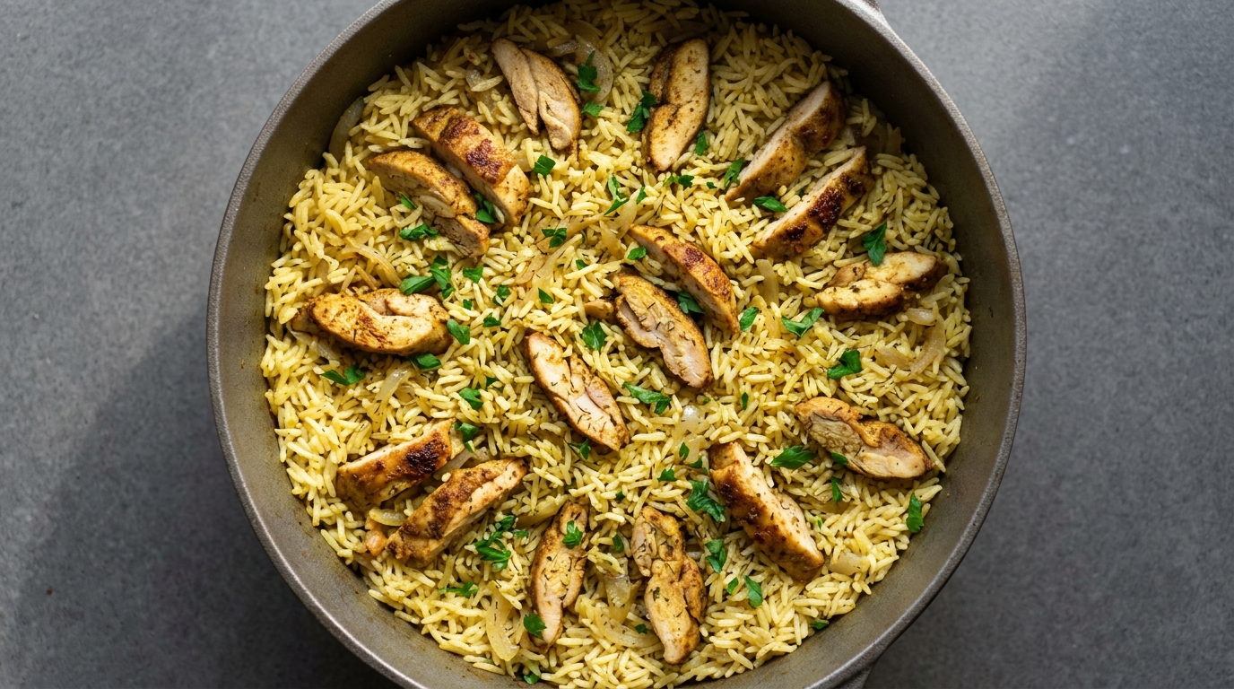 One pot shawarma kylling og ris