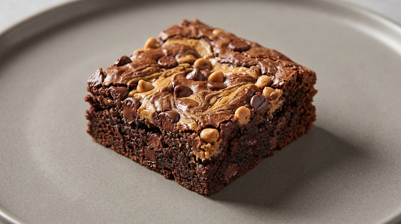 Saftige peanutbutter-chokoladebrownies