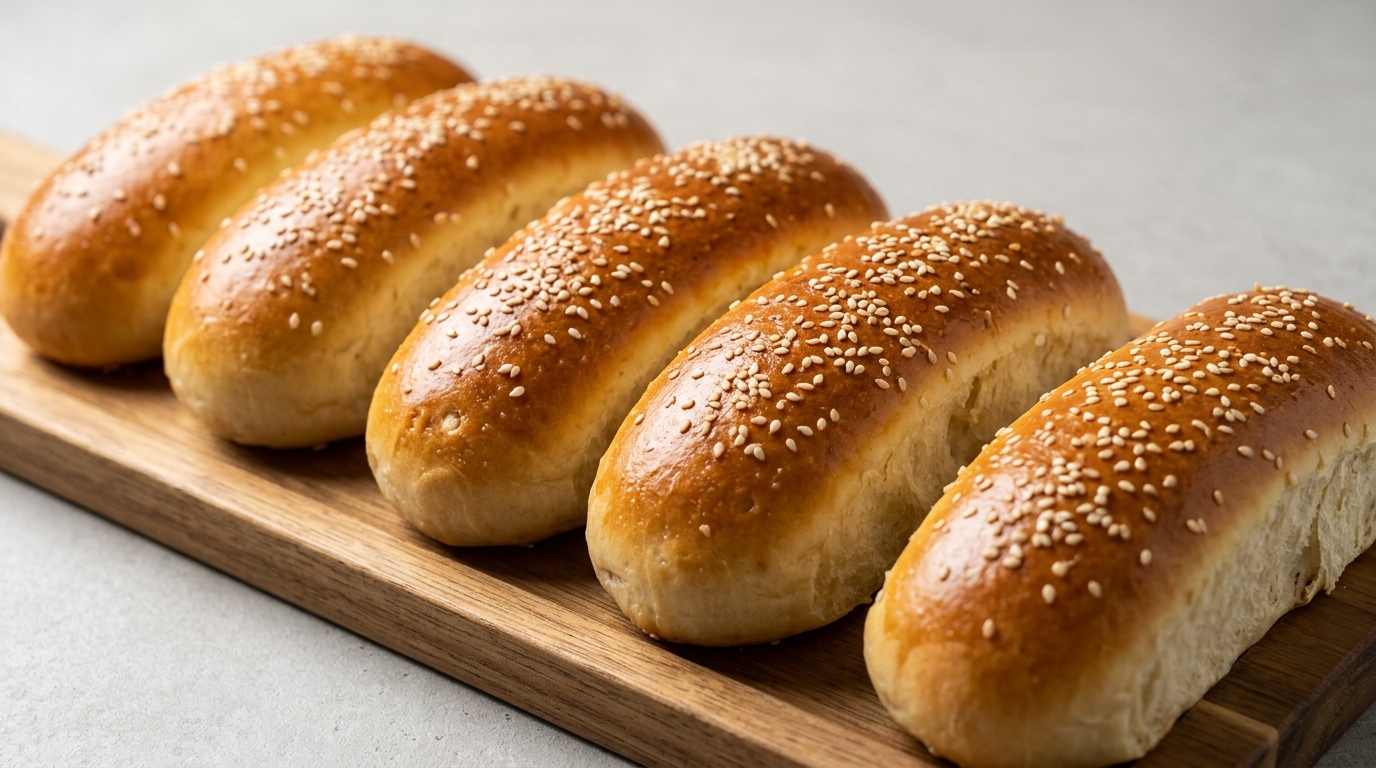 Hjemmelavede hotdogbrød