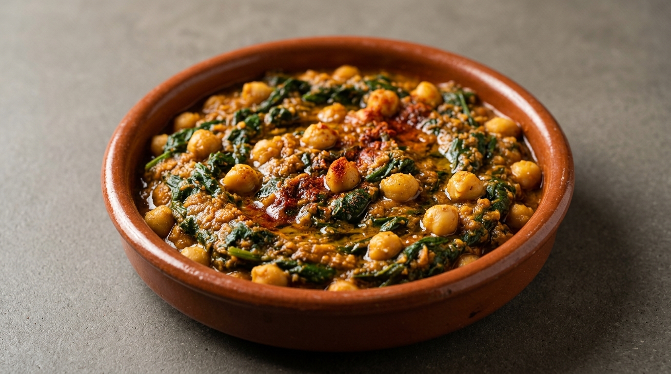 Espinacas con garbanzos (spinach and chickpeas)