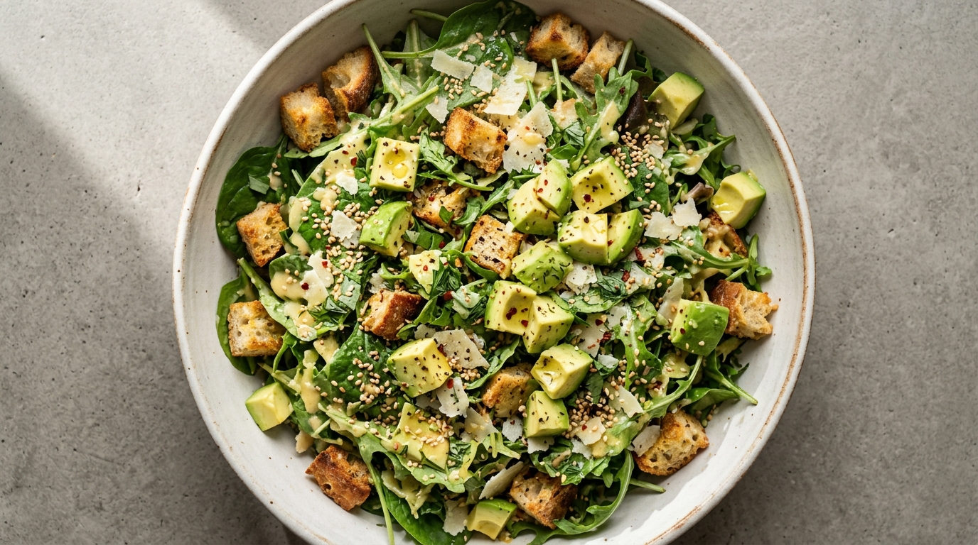 Citron-parmesan sesamsalat