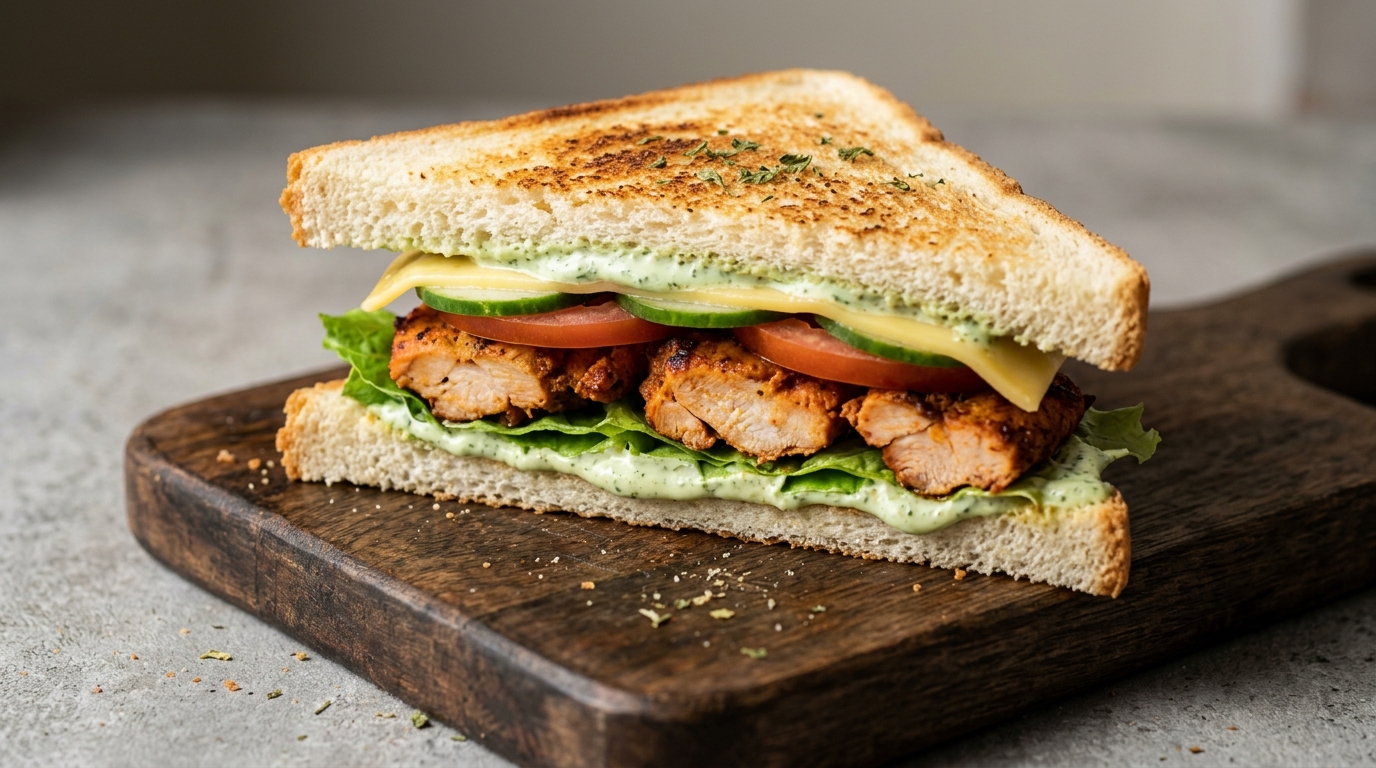 Tandoori kyllingesandwich