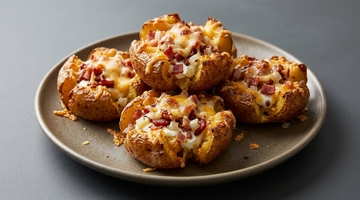 Fyldte smashed potato cups