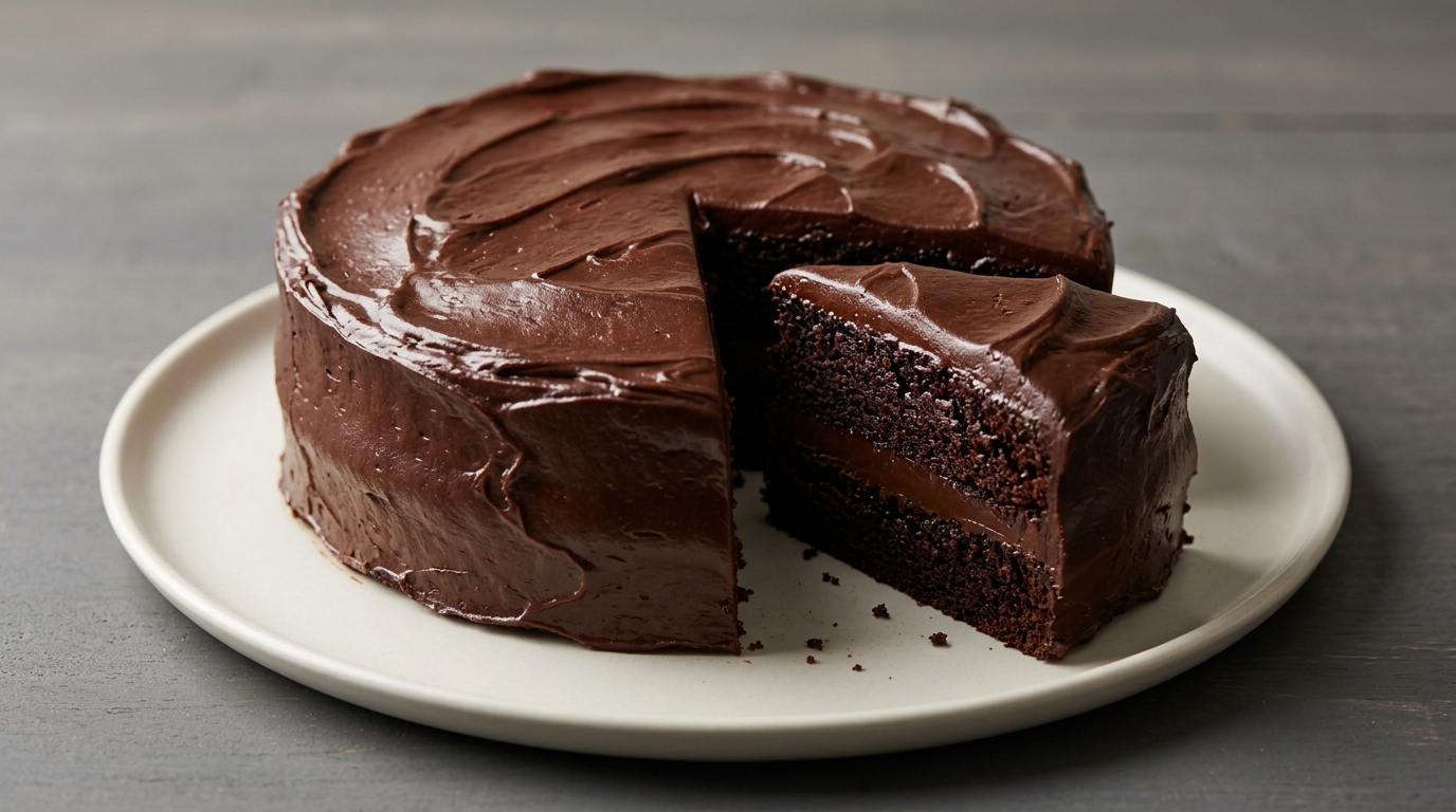Chokoladekage med chokoladeganache