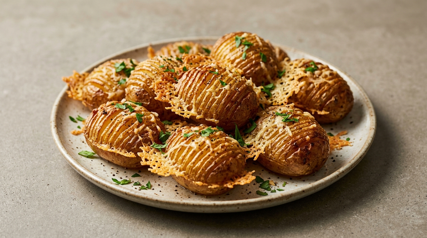 Parmesan kartofler med hvidløg