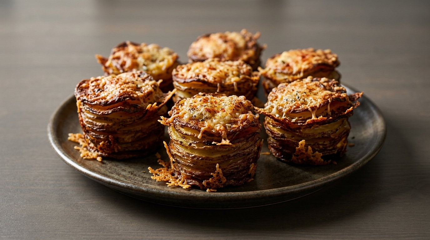 Kartoffelstacks med parmesan