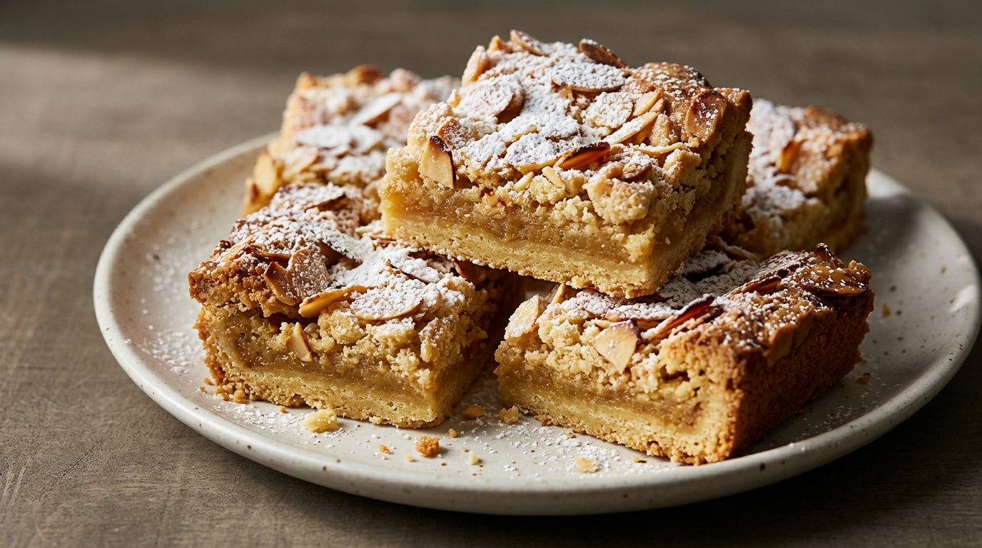 Mandel-croissant cookie-bars