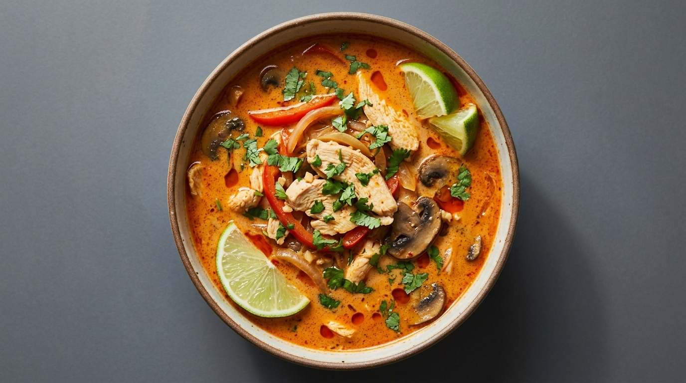 Thai kokos-kyllingecurrysuppe