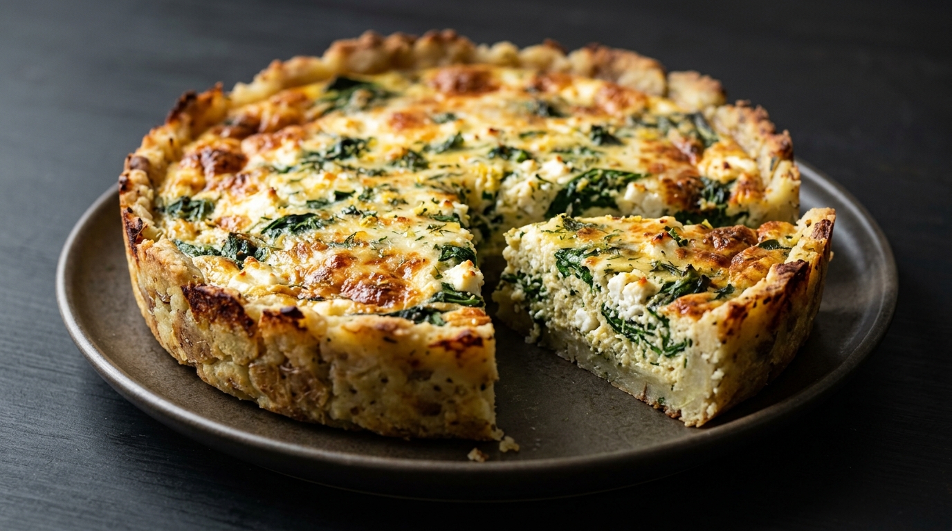 Quiche med kartoffelbund