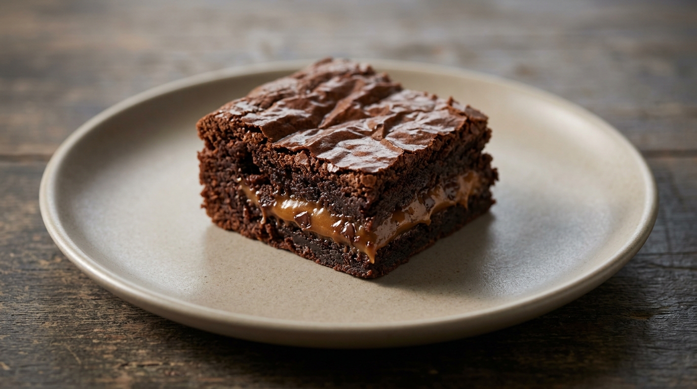 Brownies fyldt med dulce de leche
