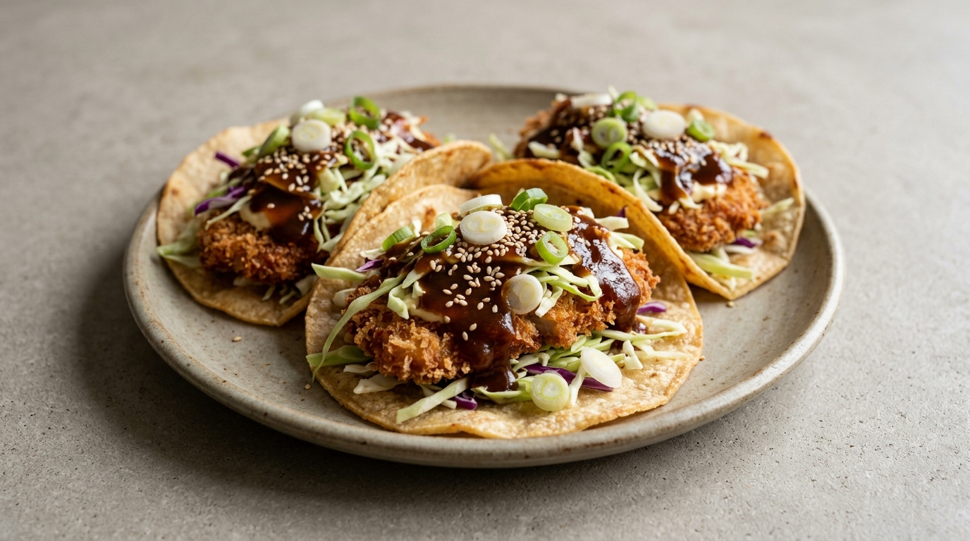 Knuste svine-katsu tacos