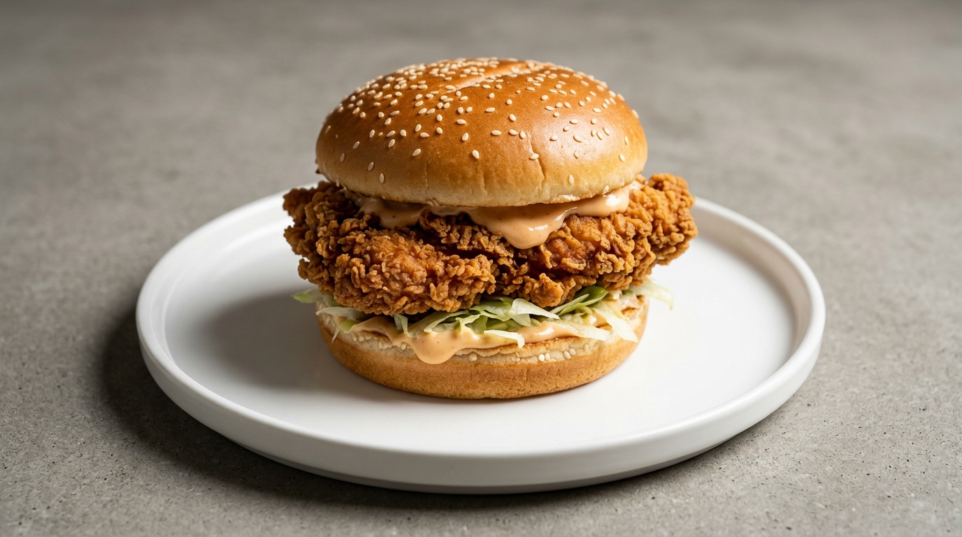 Kfc style zinger burger